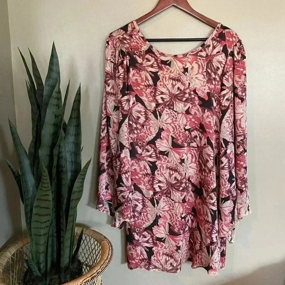 ONEWORLD WOMENS BUTTERFLY DRESS - Picture 1 of 2